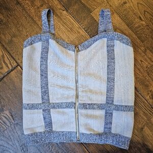 BEBE SEXY ZIP UP TANK TOP SIZE SMALL